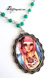 'Bunnies' : Cameo necklace