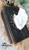 Vintage style wooden tissue box