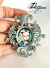 'Alice' : Miniature Fine art print inside ooak resin mini frame
