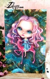 'Won't you guide my sleigh tonight?' : Acrylics painting 10.24x15.75"