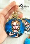 'Cinderella 2' : Handmade wooden ornament 4.7"/12cm
