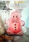 'Gingerbread Man' : Handmade Paper Ornament 4.3x5.5"