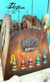 'Creativity BIG Art Box' : Decorated wooden box 16x10x10" 