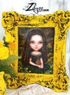 'Helena' : Acrylics painting 15x18" inside hand-painted frame