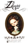 'Phantom of the Opera' : Miniature Fine art print inside metal frame