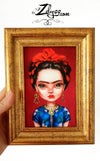 'Frida' : Embellished print in frame 6.3x8.3"
